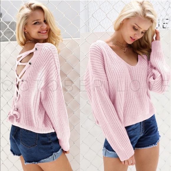 Lace up sweater - Picture 4 of 5